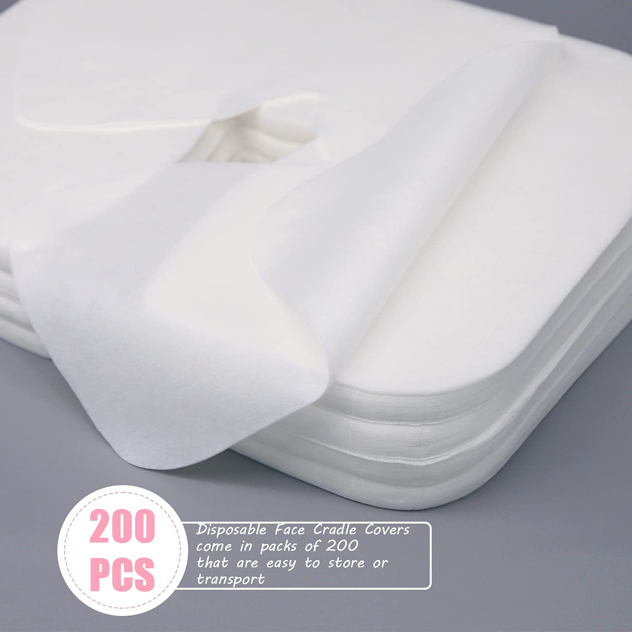 Luriseminger 500 count Disposable Face Cradle Coverss–Medical-Grade cotton, SPA Face Rest Covers Headrest Covers for Massage Tables Massage Chairs 14.17 x 10.6 inches/ 36 x 27 cm… - Image 3